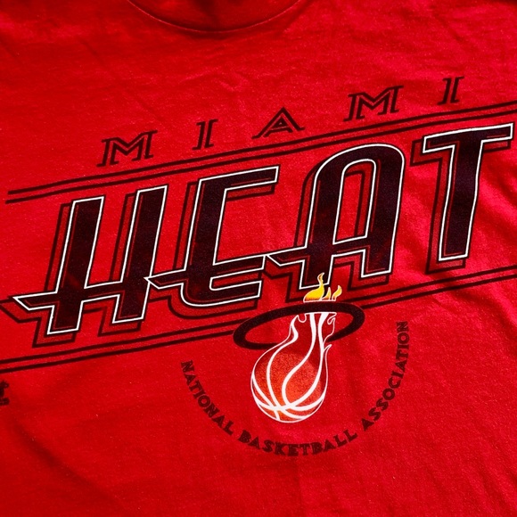 VTG Miami Heat Single Stitch T-shirt Mens Large (Fits Medium) - Picture 4 of 8